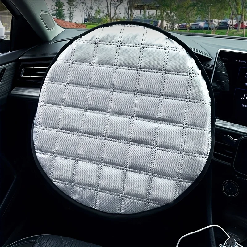 

Universal Car Steering Wheel Sun Shade Cover 43CM UV-Blocking Steering Sun Protection Cover Sun Visor Protector Prevent Aging