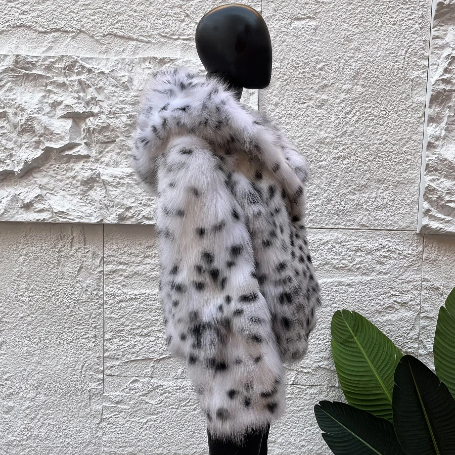 Natural Full Skin Fox Fur Jacket With Hood Short Real Fox Fur Coat Women\'s Winter Fur Jacket Luxury Genuine Fur Outerwear