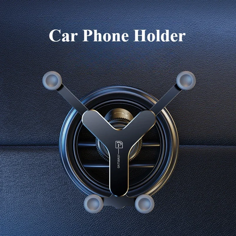 Oatsbasf Alloy Car Cell Phone Mount Car Bracket for Phone Car Air Vent Phone Support Stand Holder for 4.7-7 Inches iPhone Xiaomi