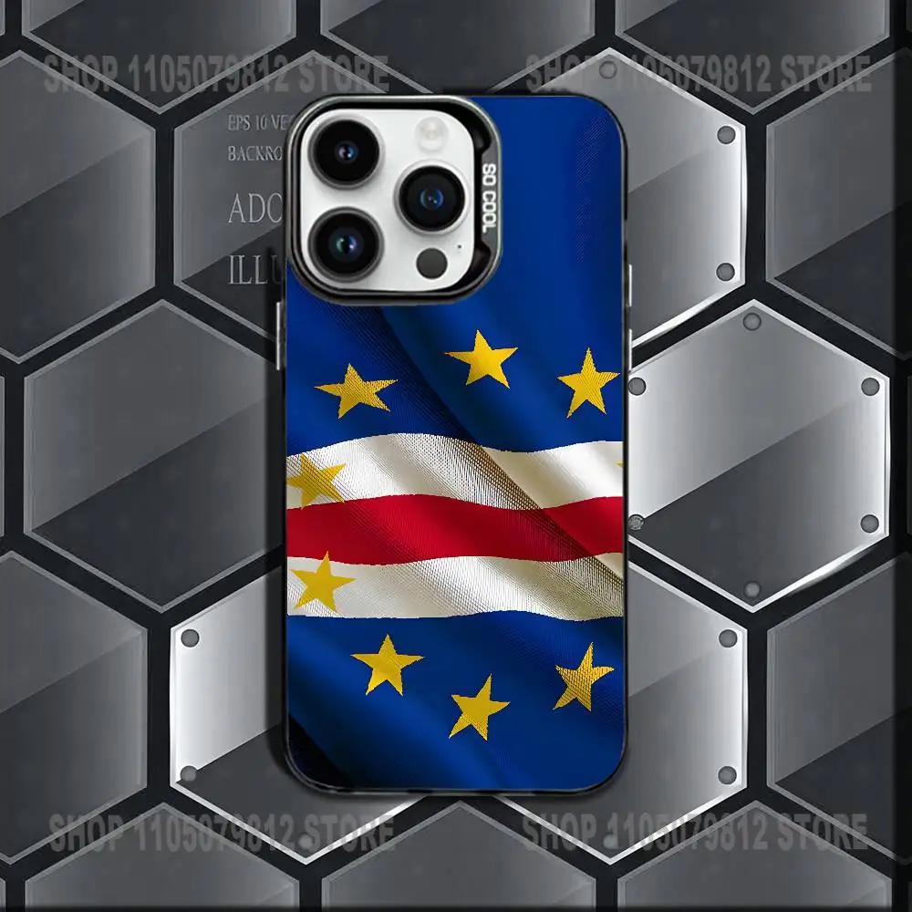 حافظة هاتف كيب فيردي لهاتف آيفون 16,15,14,13,12,11,Mini,Pro,E,MAX غطاء مقاوم للصدمات من الحلوى السوداء غير اللامعة #2