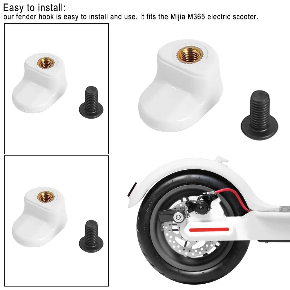Hinterer Kotflügelhaken für Xiaomi M365 Pro 1S Faltbarer Krafthaken Schmutzfänger Schraube Gummiabdeckung Elektroroller Zubehörteile – Detail 5