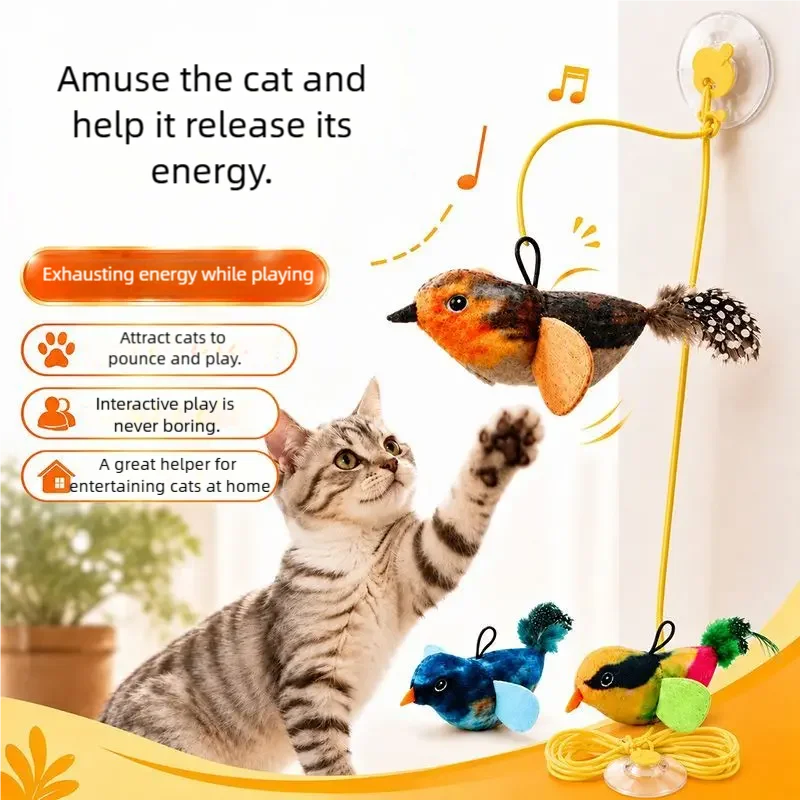 Pet Pet Cat Toys for Indoor Cats Interactive Kitten Toy Realistic Bird Sound Containing Plush and Catnip Materials - Aliexpress Deal
