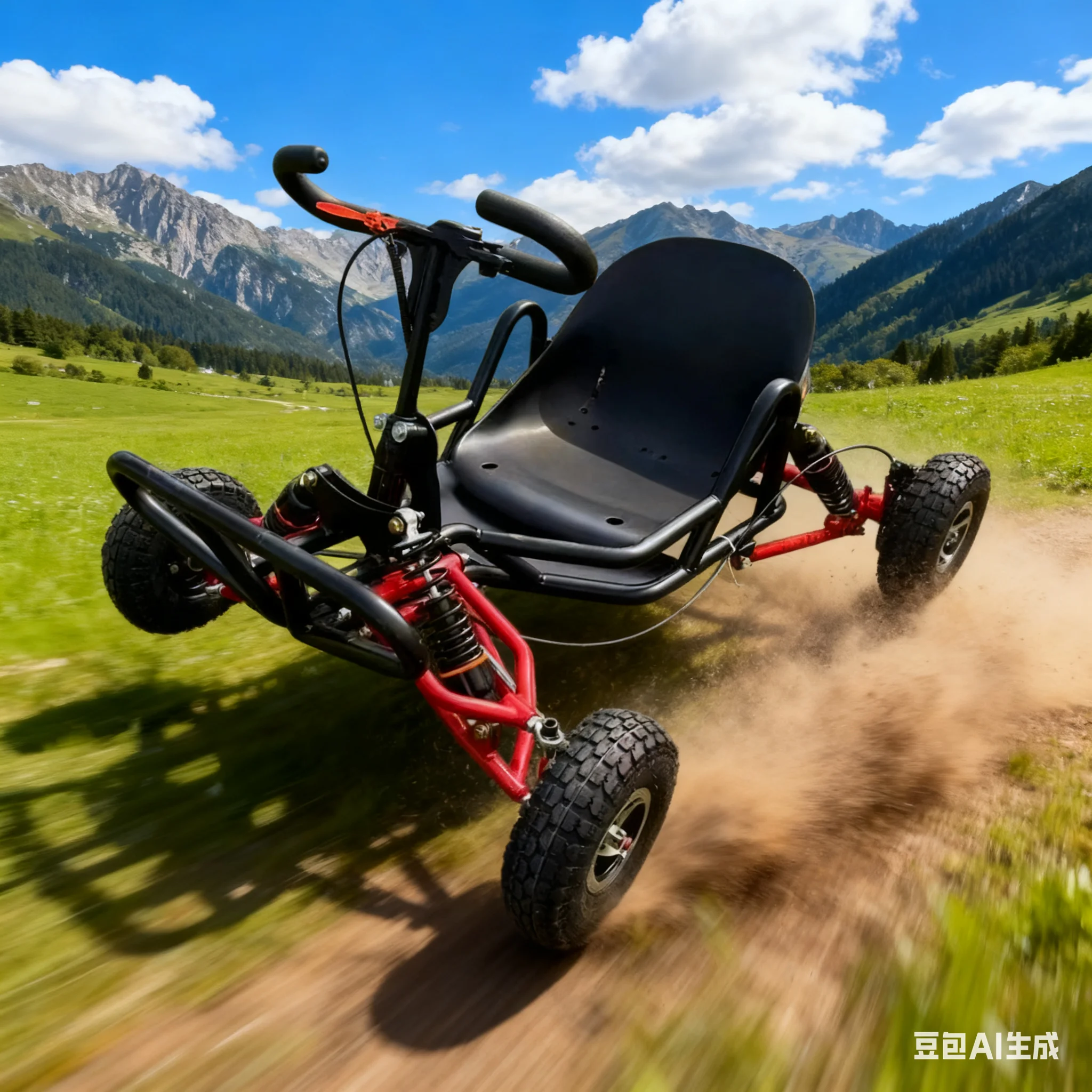 OEM 90cc 2 Stroke Six-inch Tyre Gas-powered 35km/h Hydraulic Brake Mountain Kart All-terrain Off-road Pull-start Dirt Track Kart