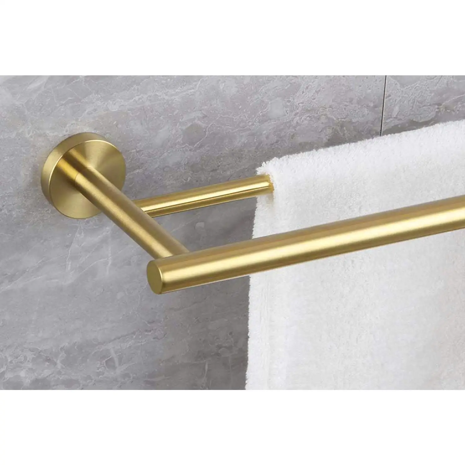 23.6 Double Wall-Mounted Towel Bar - 304 Stainless Steel Bathroom Rack & Rod