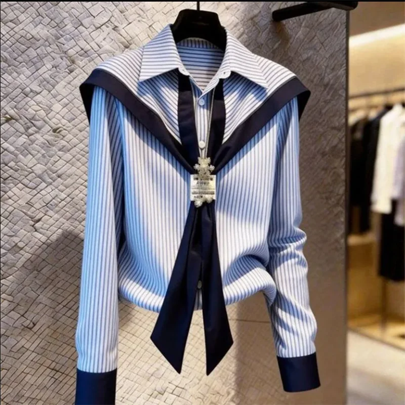 Unique Stylish Long Sleeve Top for Women Spring 2026 French Design Fashionable Elegant Quality Unisex Clothing