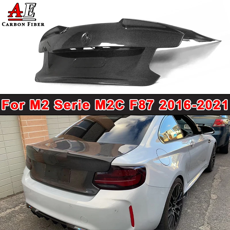 Carbon Fiber F87 Trunk Lid For BMW F22 F87 M2 M2C Coupe 2015-2020 Rear Bumper Trunk Lid Tail Spoiler Gate Cover FRP MP Style