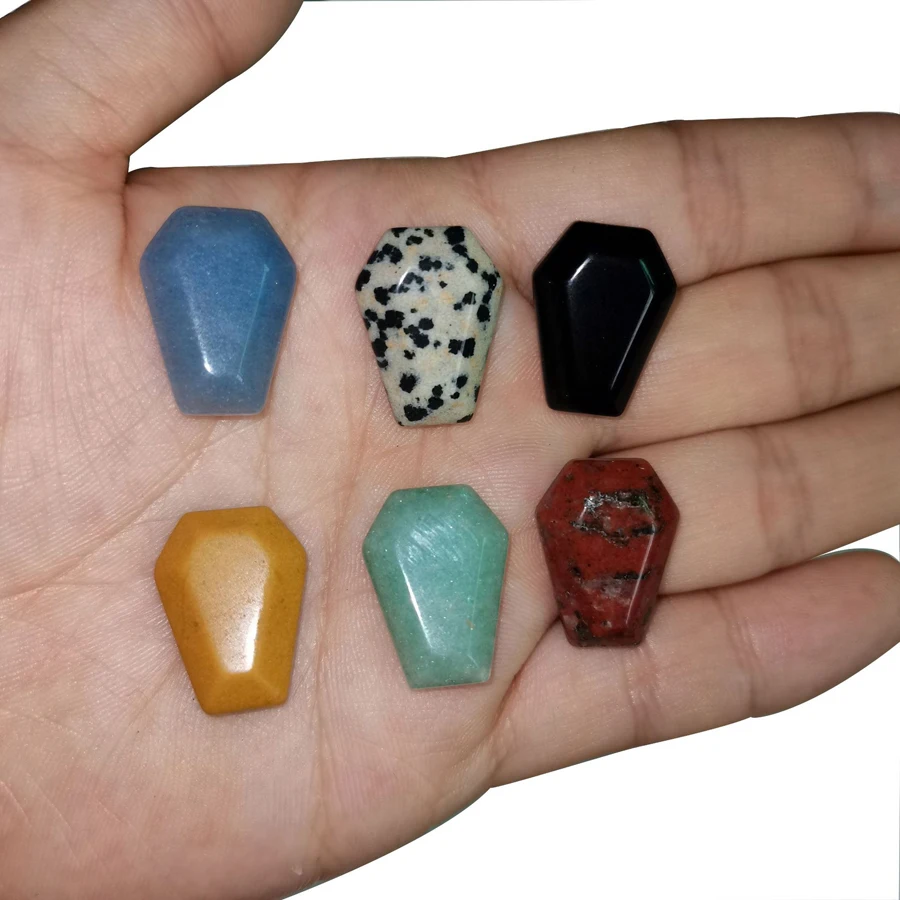 20mm Natural Agate Stone Mineral Crystal Quartz Coffin Board Rock Chakra Reiki Energy Healing Room Home Decor Decoration Maison view 4