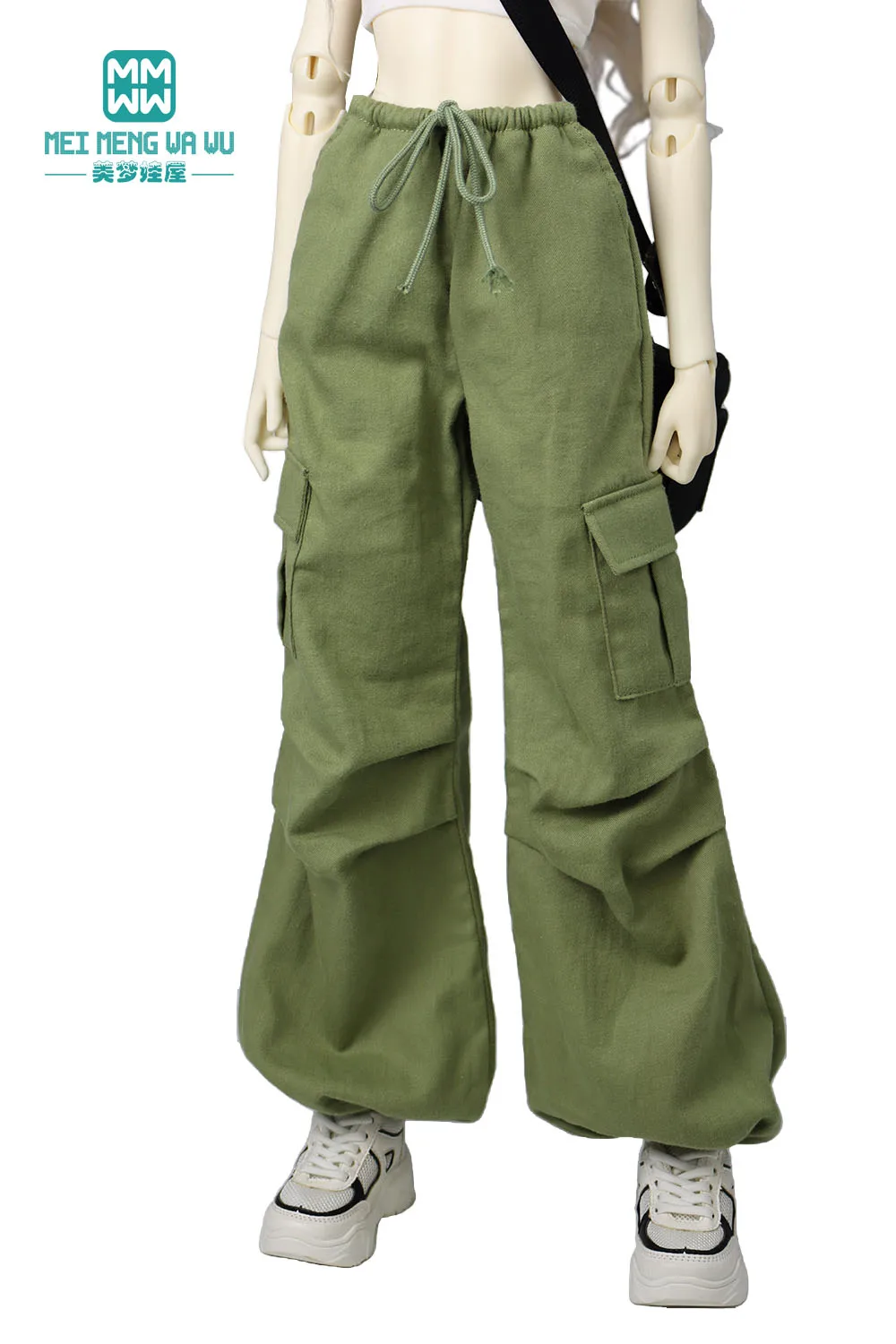 Passend für 43-60cm 1/3 1/4 SD DD BJD Puppenkleidung Modische Arbeitshose Kurzes T-Shirt Mädchen Geschenk – Detail 20