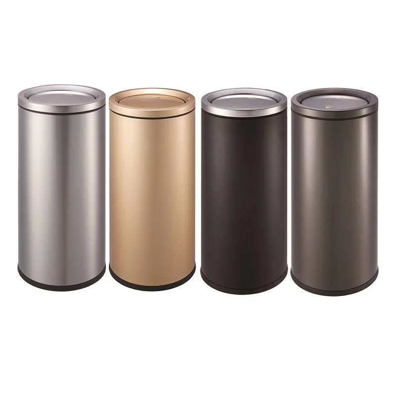 

Stainless steel trash can, commercial vertical flip cover, large paint, thickened shopping mall, supermarket, office building