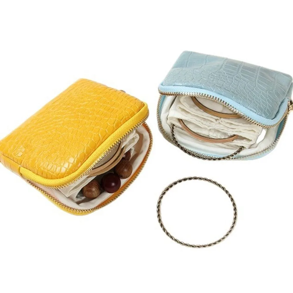 

Кожаный чехол для украшений из ПУ, вместительный многослойный органайзер для хранения ювелирных изделий, квадратный мини-косметический мешочек для путешествий