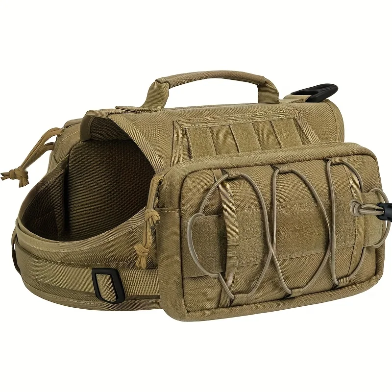 

900D durable nylon backpack for medium and large dogs, nylon dog backpack, tactical pet backpack with side pockets, suitable for