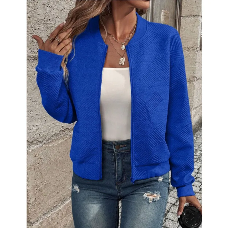 Casual Solid Bomber Jackets For Women Autumn Sport Jacket Women's Coat Stand Collar Zipper Slim Thin Jacket Jaquetas Outwear