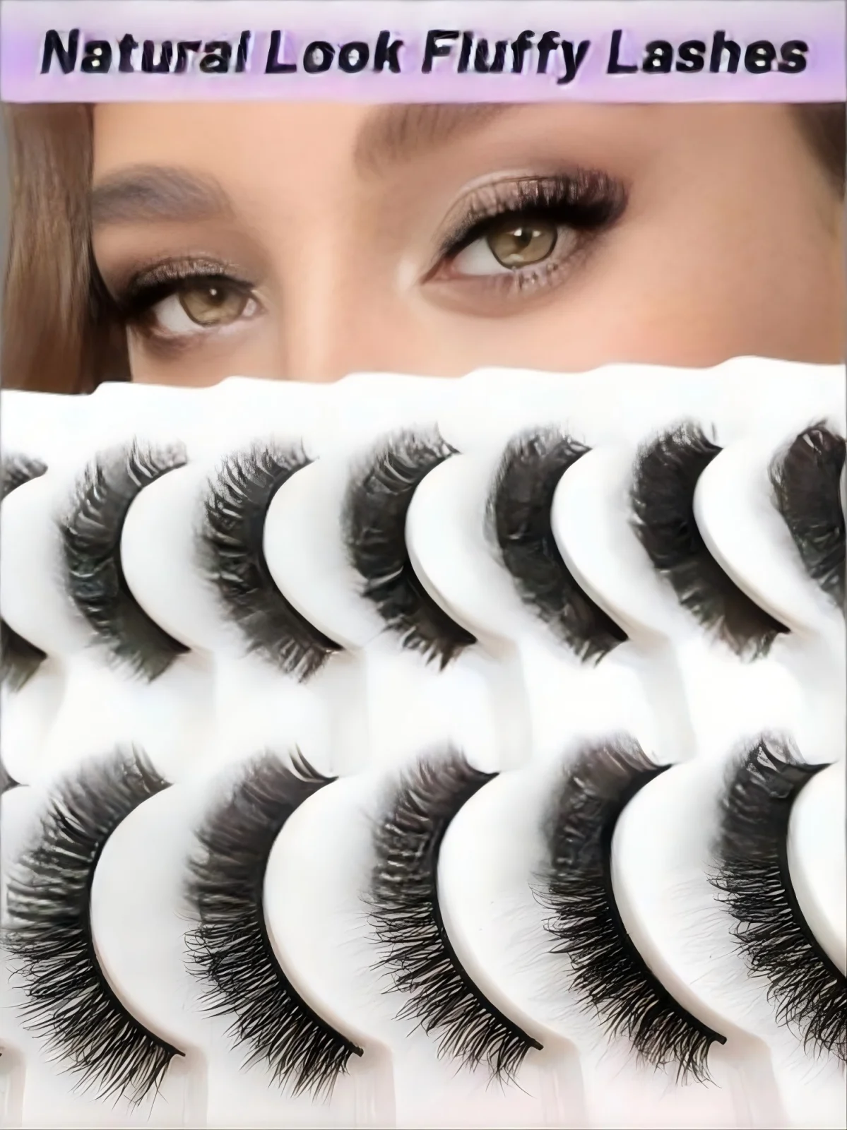 10 Paar natürliche falsche Wimpern, leicht und hautfreundlich, langlebig, handgefertigt, hochwertig, flauschig und natürlich gekräuselt