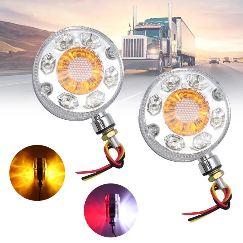 1x/2x Red White Amber Car Side Maker Roof Light 24V 24LED for SCANIA DAF MAN Van Truck Trailer Lorry Lamp Trailer Indicator