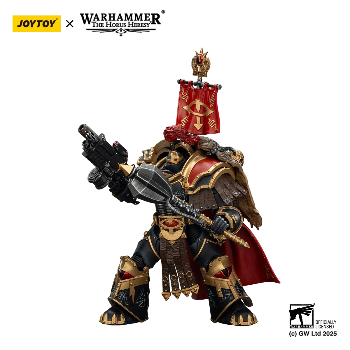 【JOYTOY】Warhammer 40K Sons of Horus Legion Cataphractii Praetor con figura de acción Combi-Melta y Power Maul 1/18