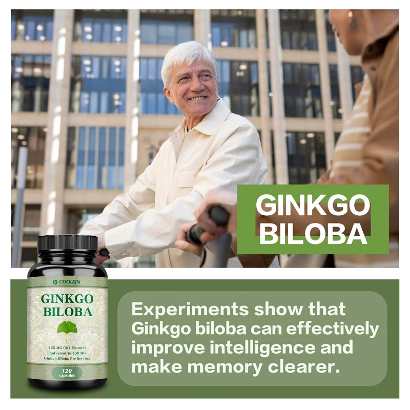 Ginkgo Biloba - Improves Brain, Memory, Focus, Improves Circulation, Enhance Energy, Non-GMO