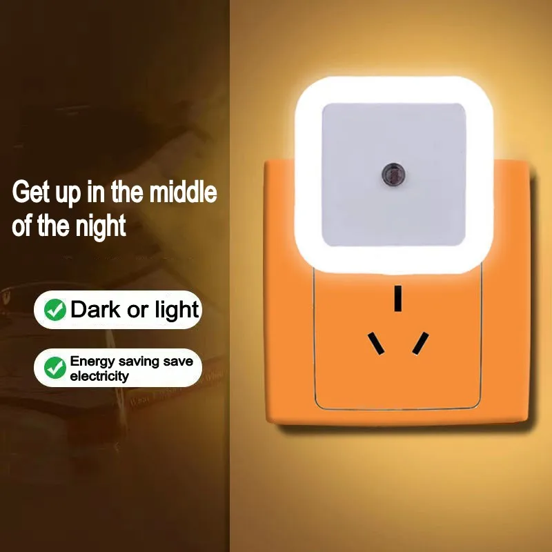 Led Sensor Nachtlampje 110-220V Nachtlampje Smart Schemeringsdimmer Sensor Licht Slaapkamer Nachtlampje Wc trappen Hal