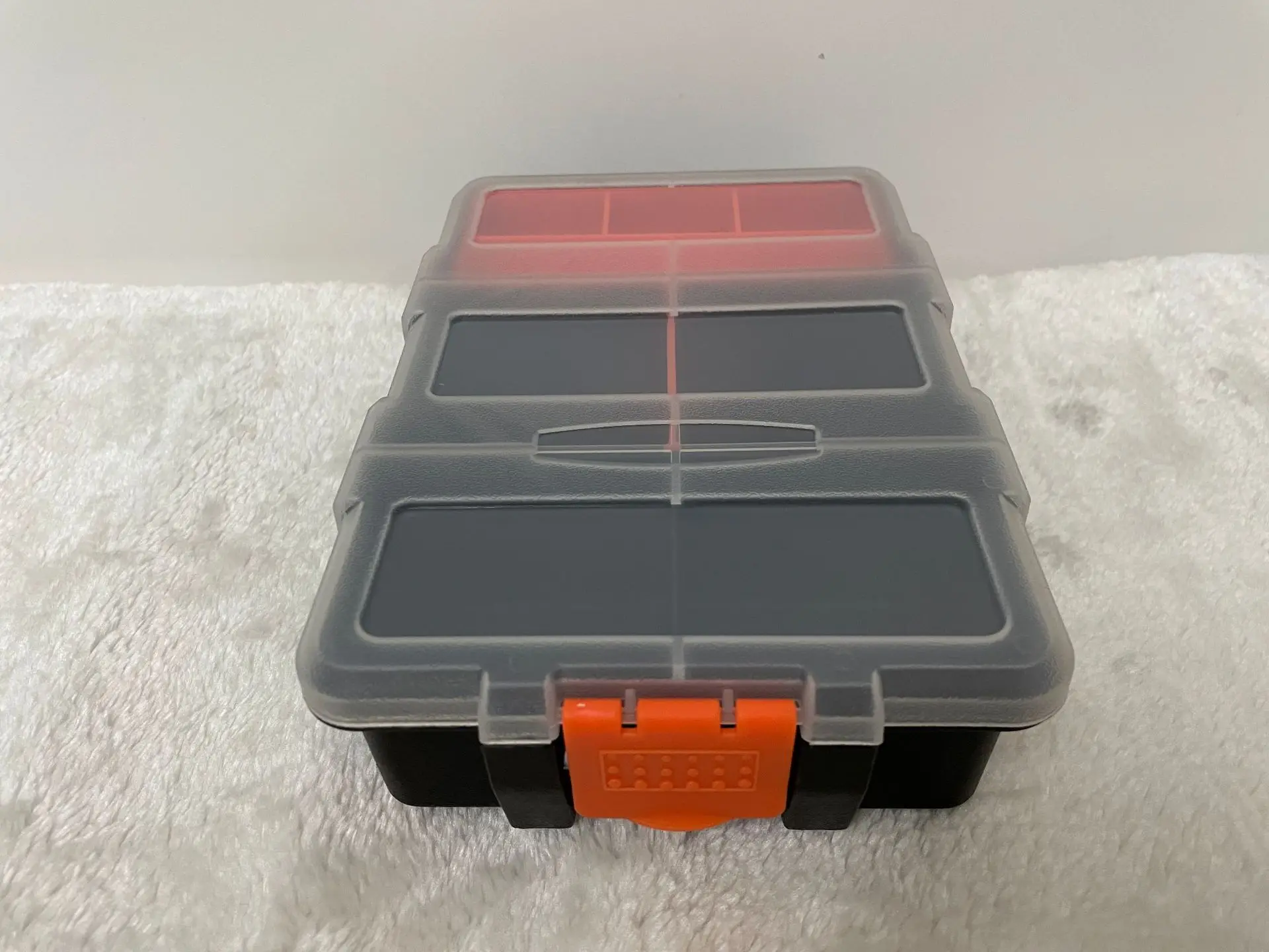 Parts Storage Box Plastic Handheld Double Sided Transparent Screw Component Box Compartmentalized Tool Box Compartment Case