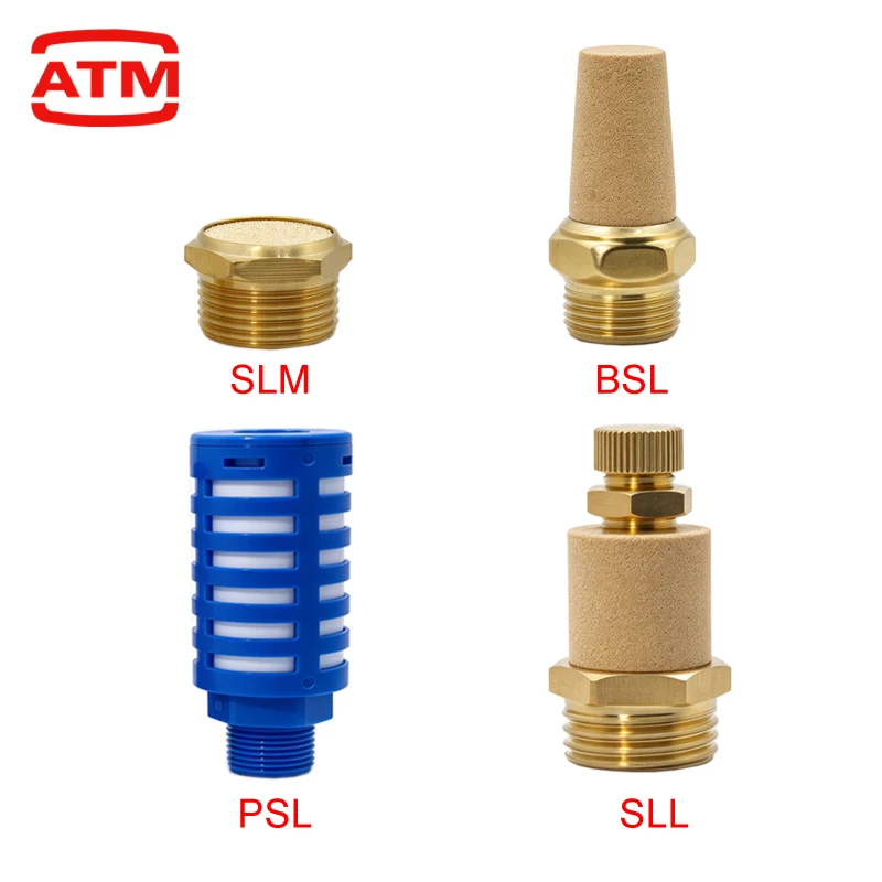 Pneumatic Exhaust Muffler Antisqueak 1/8