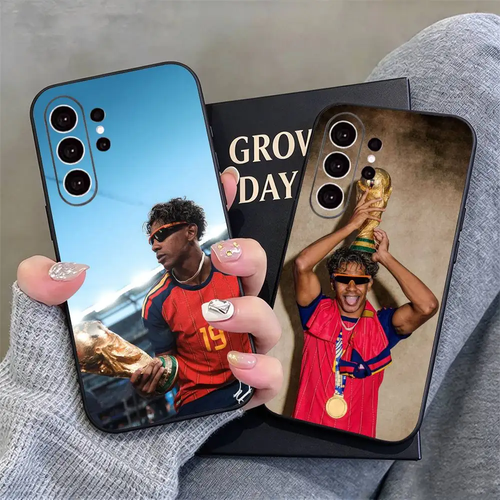Cool Lamine Yamal Phone Case Black Silicone Soft For Samsung S26,S25,S24,S21,S22,S23,S30,Ultra,S20,Plus,Fe,Lite