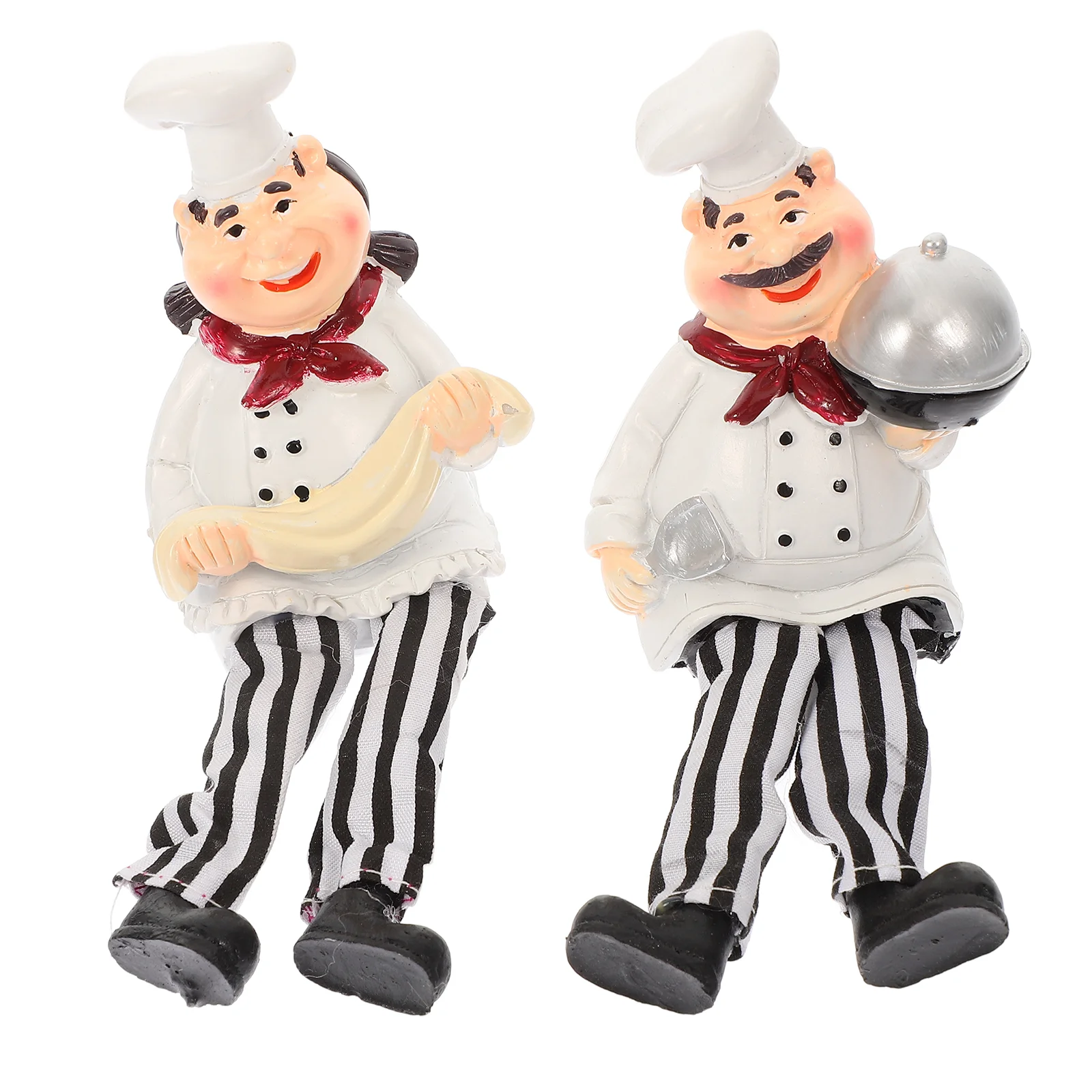 

Resin Ornaments Crafts Chef Accessories Desktop Decoration for Kitchen Cloth Decorative Statue Dad and Upper Cabinet