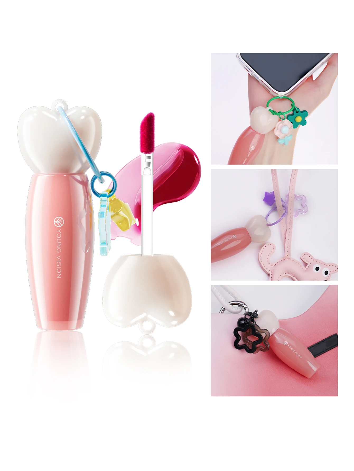6 Colors Portable Glossy Lip Tint - Long-Lasting Color with Moist Shine, Perfect for Travel, Daily Use, Gifting or Everyday Glam