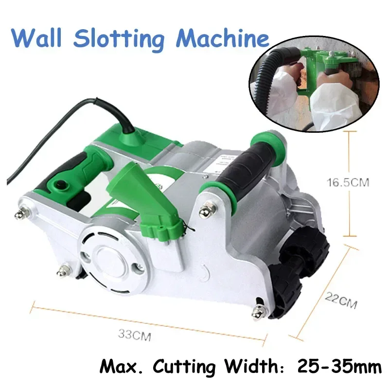 Wall Cutting Machine 35mm Industrial Wall Slotting Machine for House Installation/ Practical Line Slot Machine 1100W FL0932