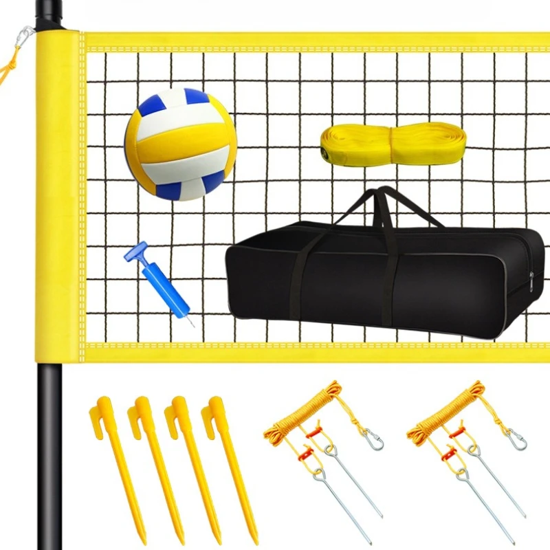 

Portable Beach & Grass Volleyball Net System, Professional Outdoor Court Set with Carry Bag, Sturdy Durable Long-Lasting Kit