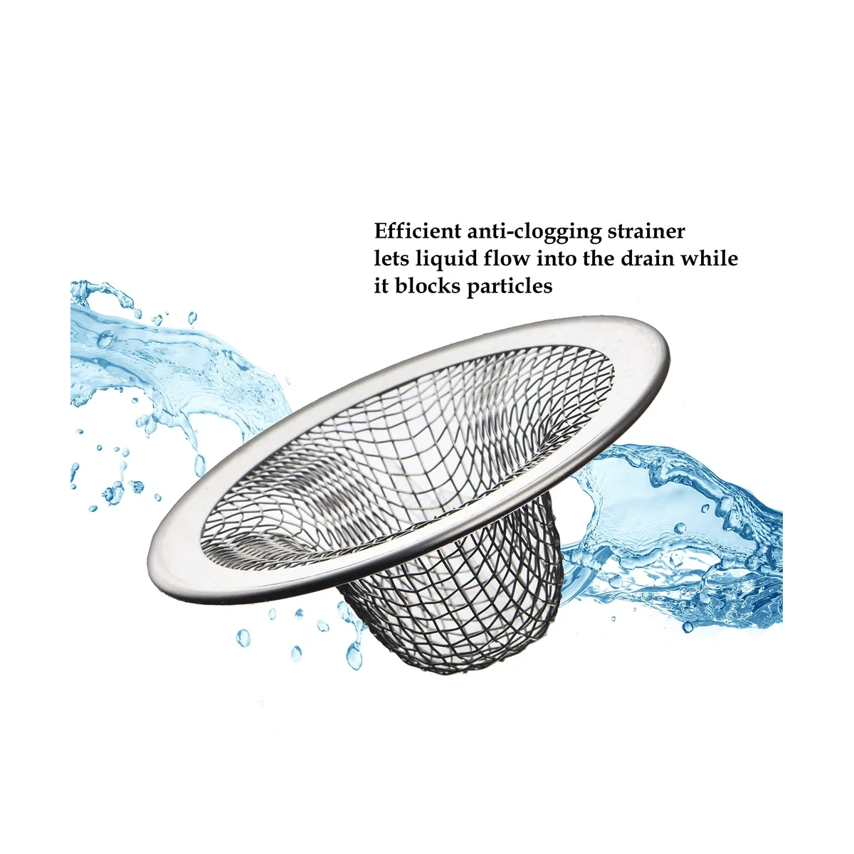 6 عبوات - سطح 2.125 بوصة / سلة 1 بوصة - مصفاة تصريف شبكية لالتقاط الشعر لحوض الحمام والمرافق والمنحدر والغسيل