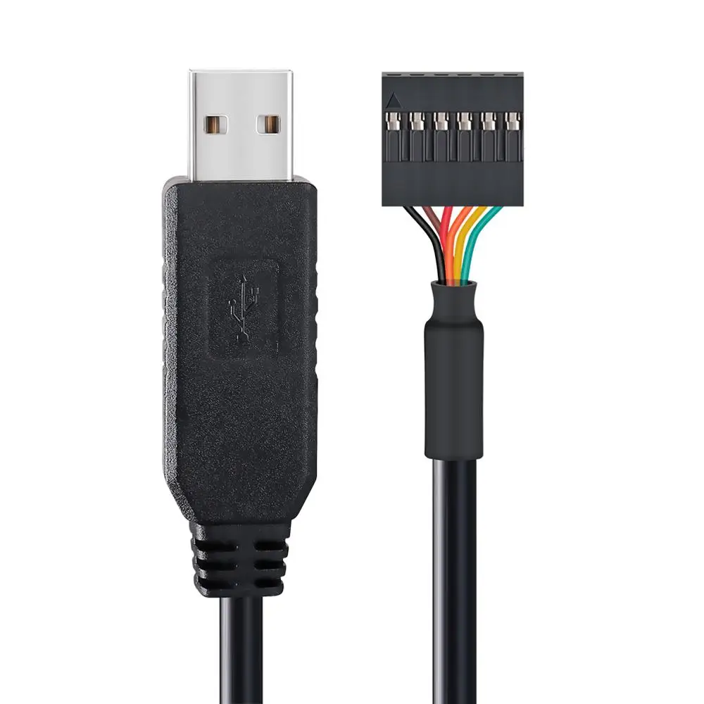 DTECH FTDI USB naar TTL seriële 3,3 V adapterkabel 6-pins 0,1 inch pitch vrouwelijke socket header UART IC FT232RL chipvenster 10 8 7 Li