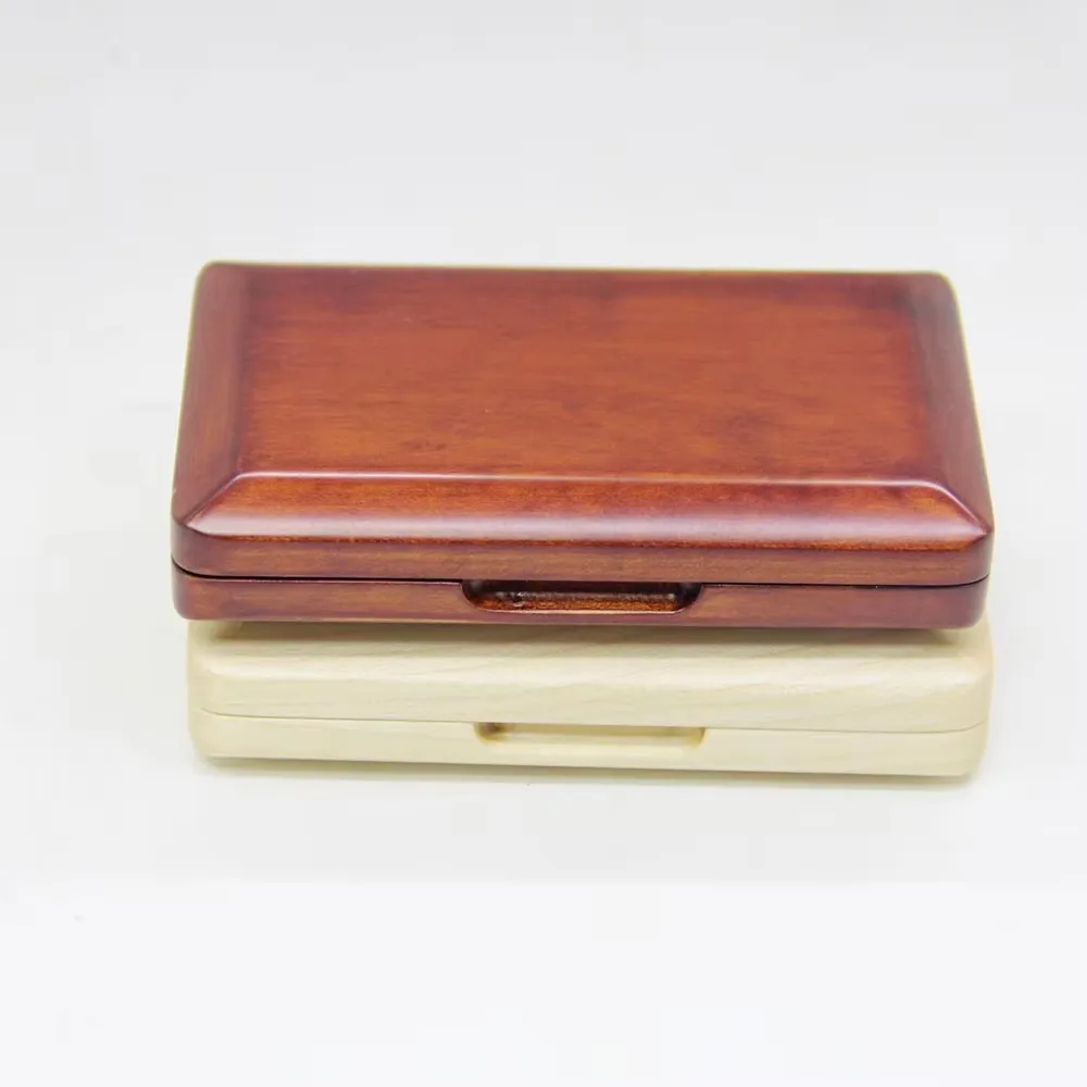 

Saxophone Reed Case Holder Maple Box Whistle Parts Dual Reed Storage for Woodwind Musicians