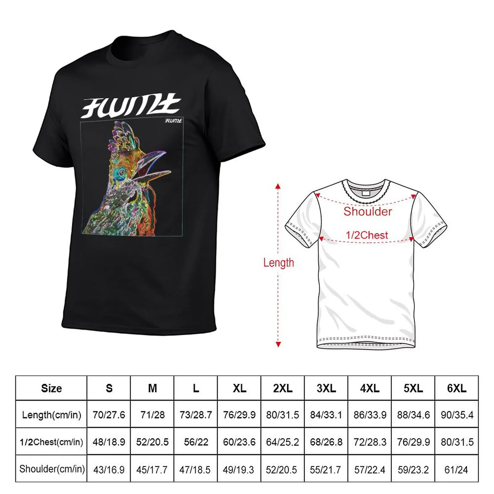 Flume Merch Palaces Bird T-Shirt vintage boys animal print tshirts for men