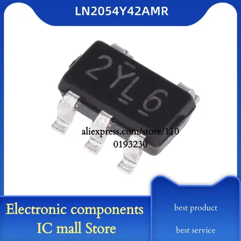 50PCS/LOT    LN2054Y42AMR 2YL6 LN2054 IC Standalone Linear Li-lon Battery Charger with Thermal Regulation SOT-23-5L In Stock