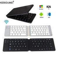 Wireless Folding Keyboard Rechargeable Foldable Bluetooth Keyboard for iPad IOS/Android/Windows Tablet