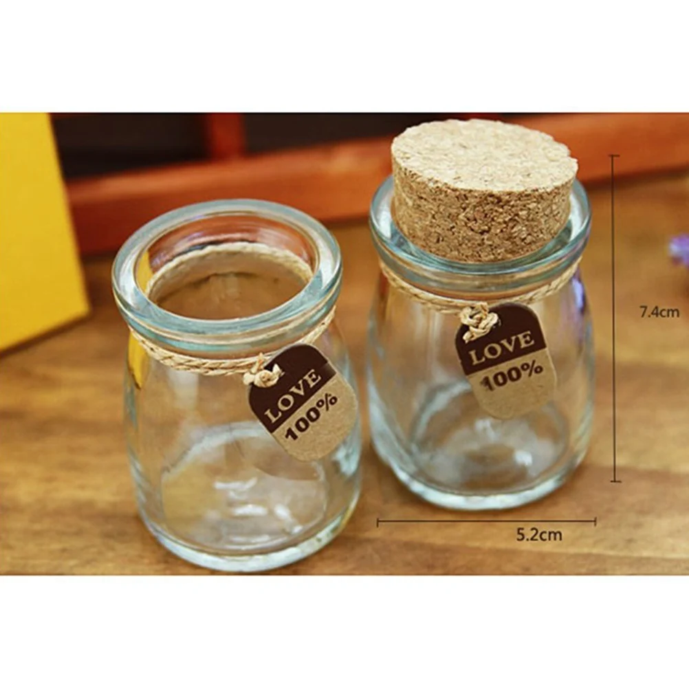 

12 Pcs Savings Bottle Glass Favor Jars Decorative Miniature Vases Fresh Flowers Storage Herbs Spices Banquet School Room