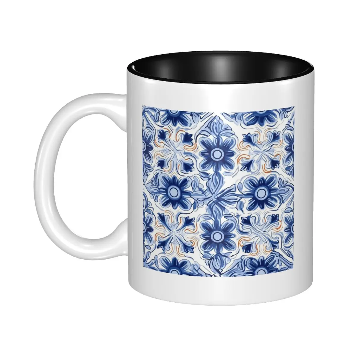 Azulejo Essence Mug Funny Ceramic Coffee Cups Tea Mugs Milk Cup Drinkware Gift for Friends