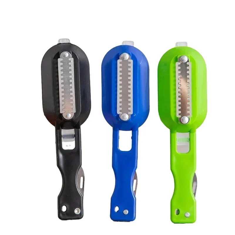 Fish Skin Brush Fast Remove Fish Scale Scraper Planer Tool Fish Scaler Fishing Knife Cleaning Tools Kitchen Cooking Accessorie