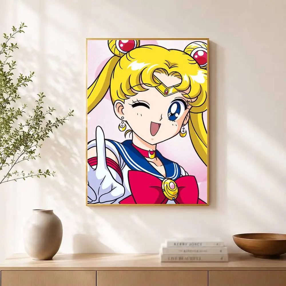 Top-selling S-Sailors Moon Poster High Quality Dorm Living Room Aesthetic Wall Decoration Painting Stickers Gift