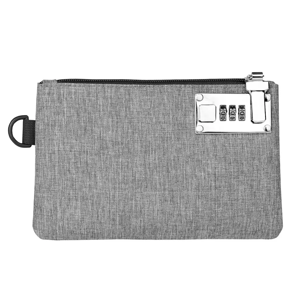 

Coin Purse Lockable Money Bag Oxford Cloth Strong Zippers Wallet With Lock Anti-Theft Phone Case Men's Clutch Bag Cash Passports