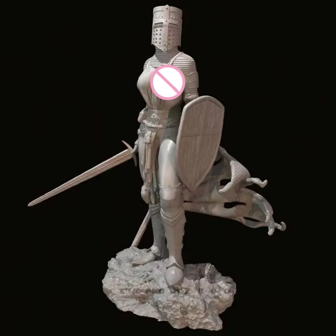 Figurine en résine à l'échelle 1/24, chevaliers féminins de la table ronde, Kit de modèle à assembler, jouet d'impression 3D non assemblé et non peint
