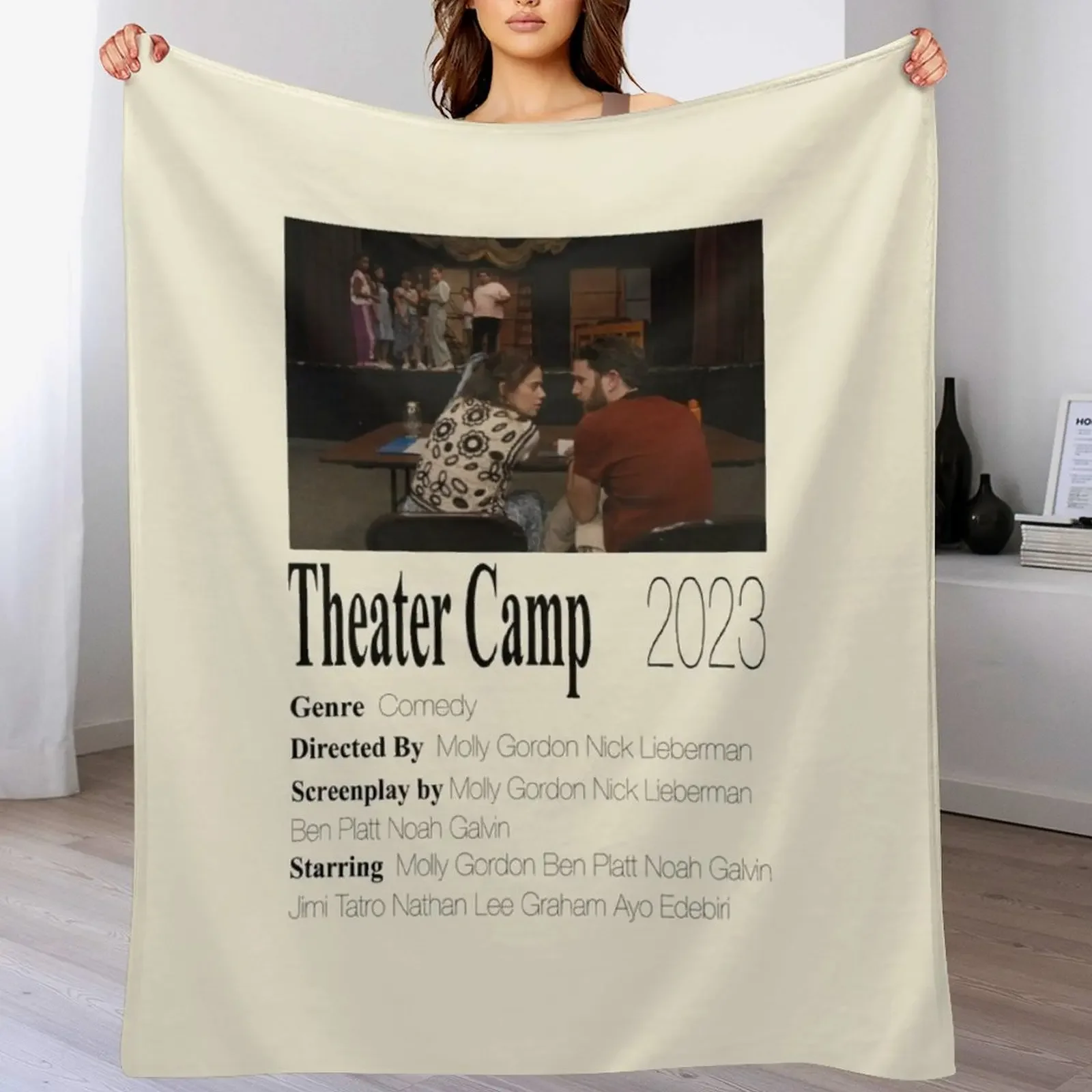 Theater Camp Poster Throw Blanket Foldable Soft Warm Blanket for Outdoor Use
