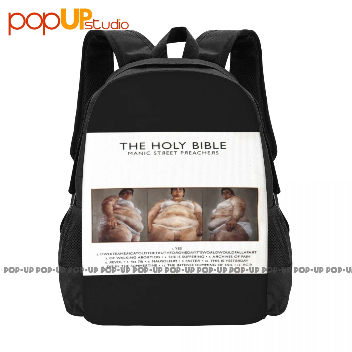 Manic Street Preachers The Holy Bible Vinyl Cover Backpack Large Capacity Gym Art Print Gym Tote Bag Clothes Backpacks