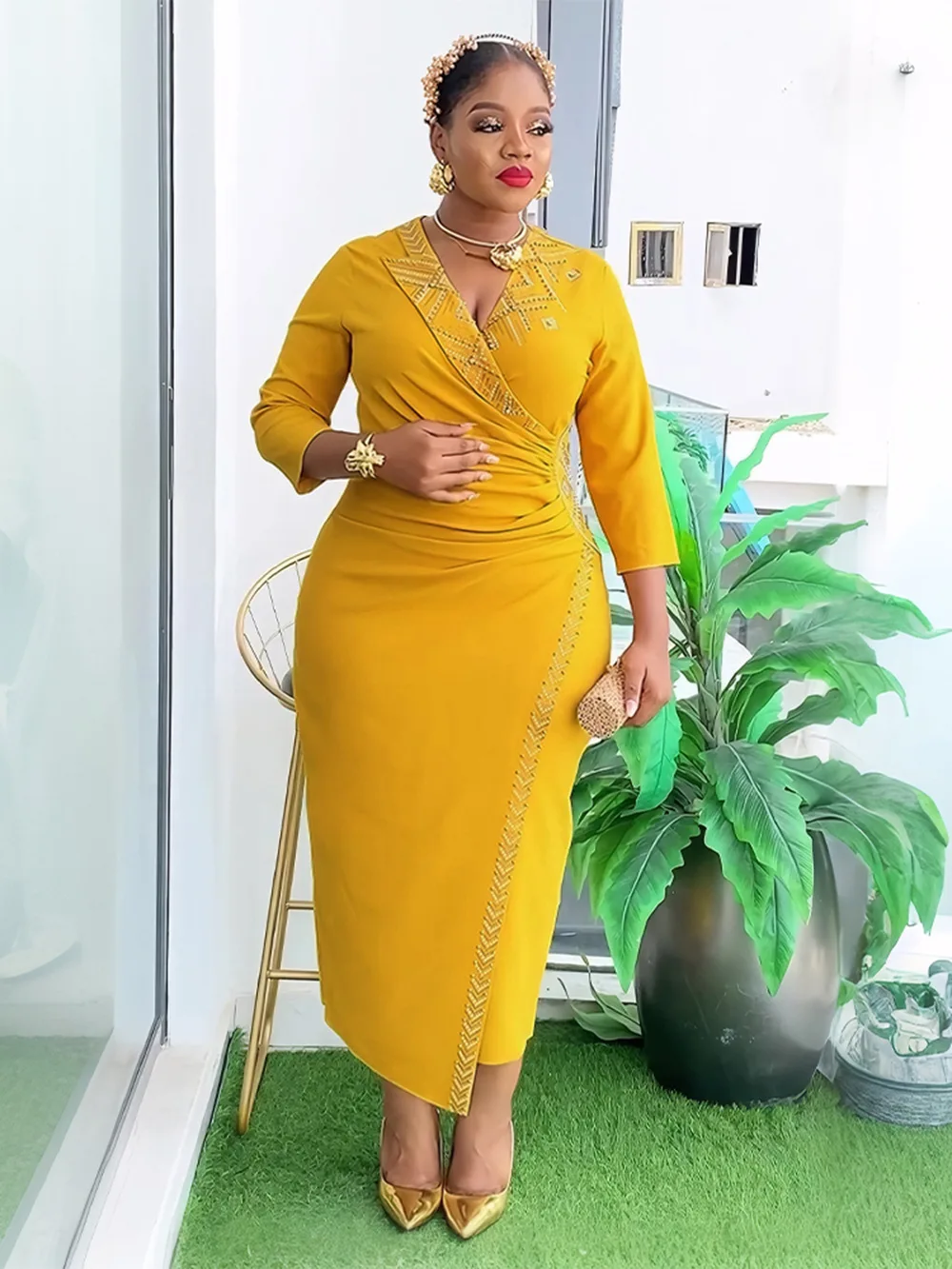 여성용 아프리카 드레스 플러스 사이즈 아프리카 의류 우아한 무슬림 웨딩 파티 롱 드레스 다쉬키 안카라 터키 의상 가운