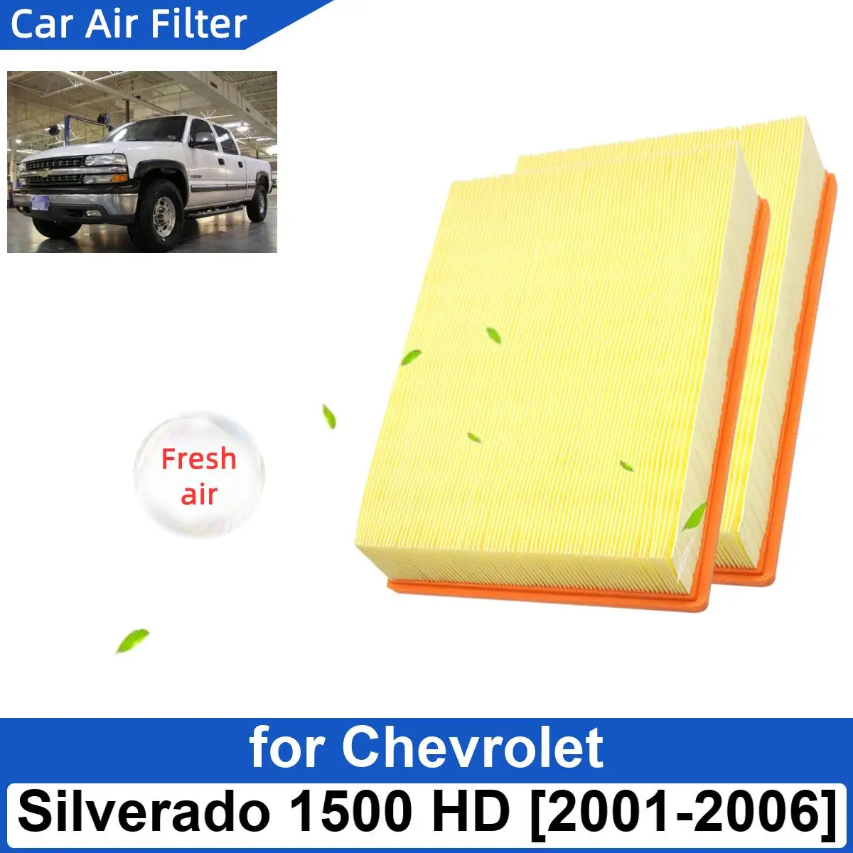 

Car Air Filter for Chevrolet Silverado 1500 HD 2001-2006 Carbon Fiber Cabin Auto Filters CA8755A 15908915 15908916 19166111