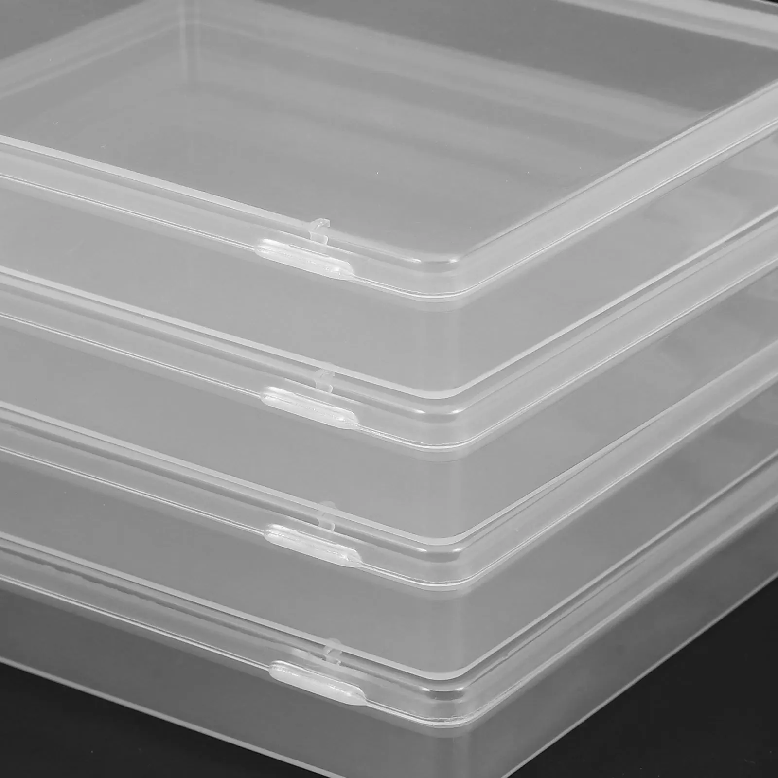 

4Pcs Poker Cards Storage Box Clear PP Case for Gaming Card Organizer Transparent Rectangular Container Home Desktop Accessory