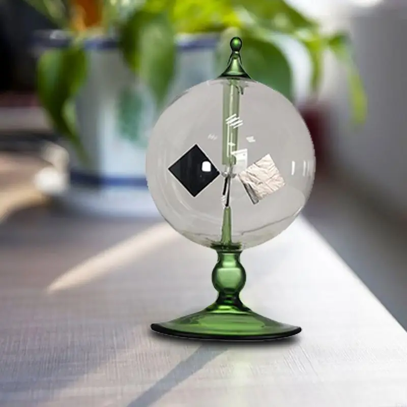 M7DA 4 Rotating Glass Windmill Solar Powered Crookes Radiomter Light Meill