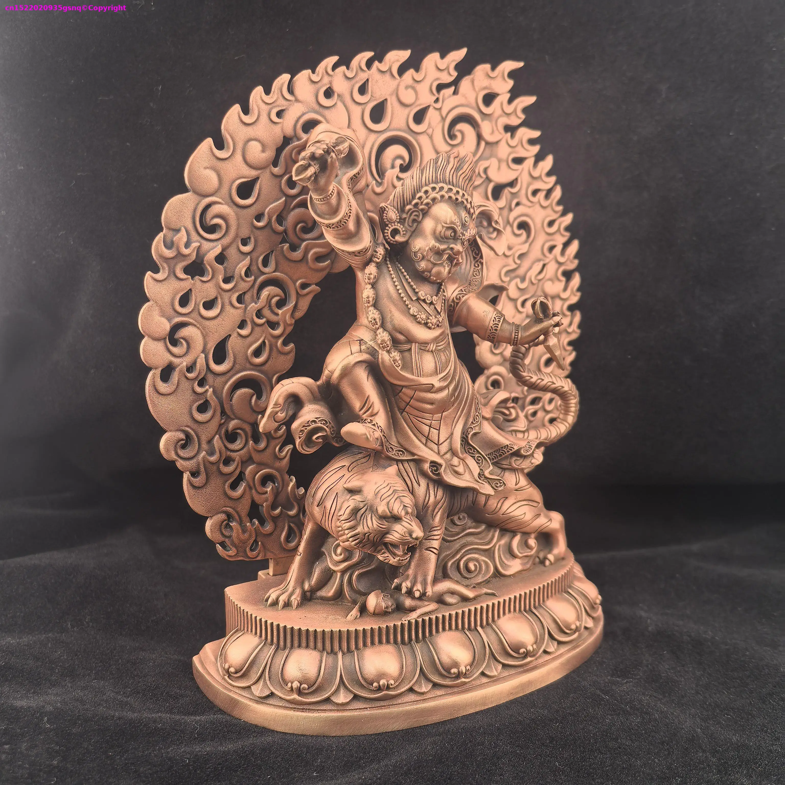 Special offer fine craftsmanship copper carving Buddha Wrathful Padmasambhava statue Buddhist altar tibetan family worship