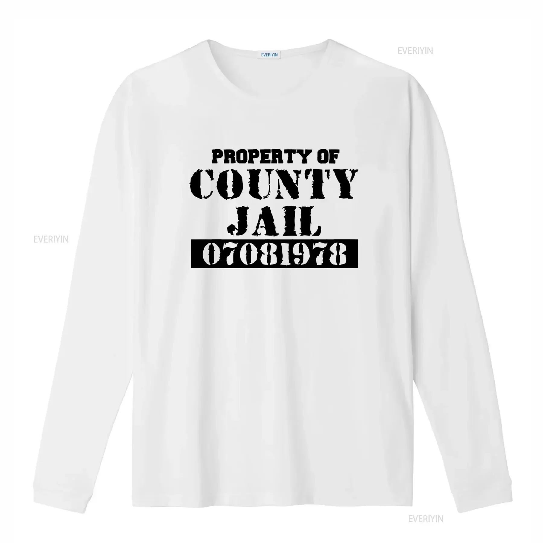 Property of County Jail Prison Orange T Shirt Front Back 70 vintage Washed designer clothes Top For Everyday Wear graphic