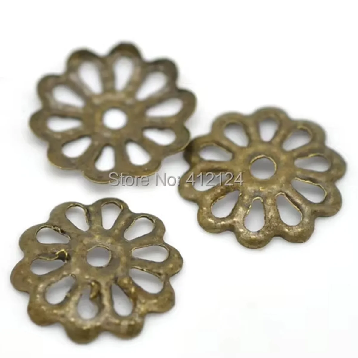 

10000 шт бронзовые тона цветок полые бусины из сплава наконечники 8x8 мм