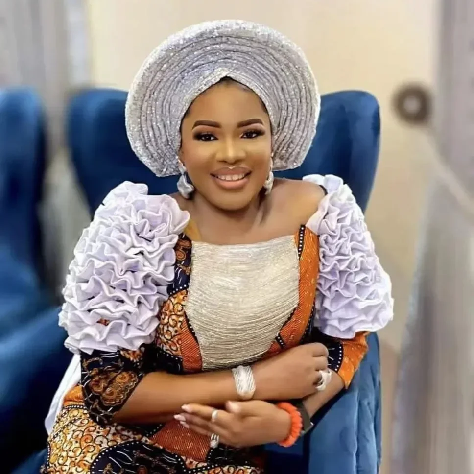 2025 Sequins Turban Chemo Cap for Women Ready to Wear African Auto Gele Headtie Nigeria Wedding Geles Female Head Wrap Headpiece